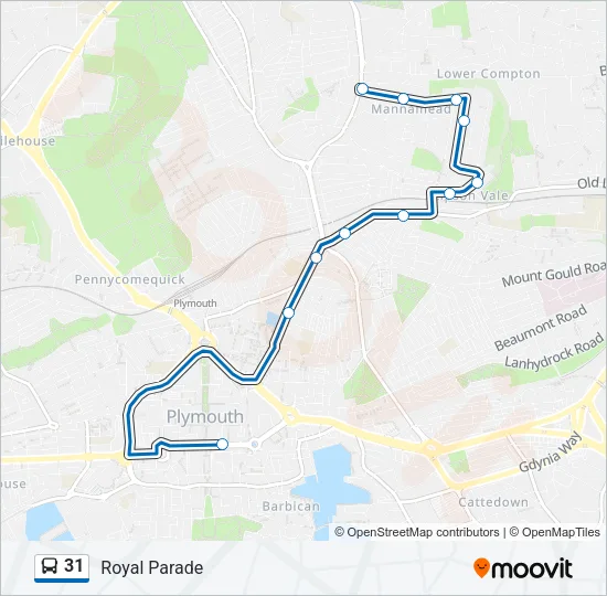 31 Route: Schedules, Stops & Maps - Royal Parade (Updated)