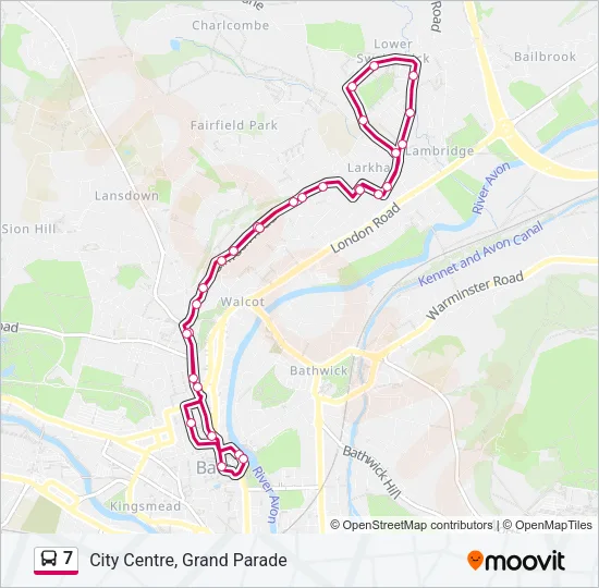 7 Bus Line Map