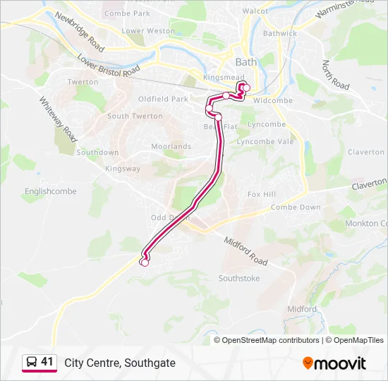 41 Route: Schedules, Stops & Maps - City Centre, Southgate (Updated)