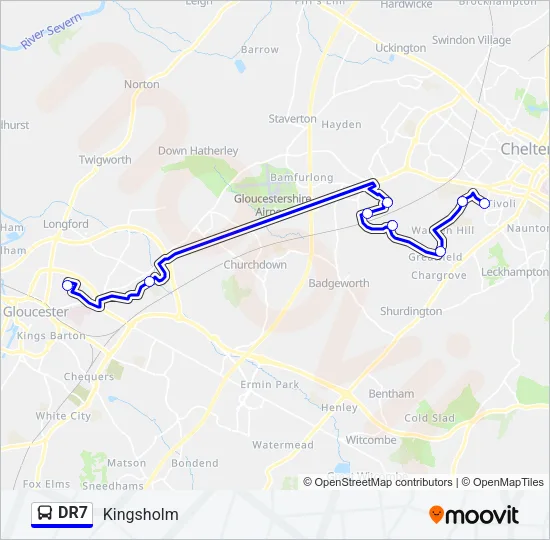 DR7 Bus Line Map
