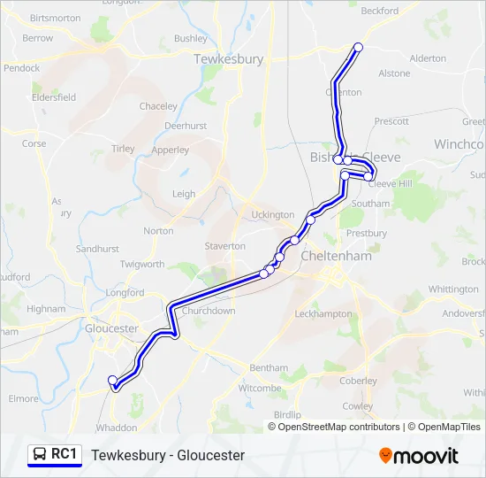 RC1 Bus Line Map