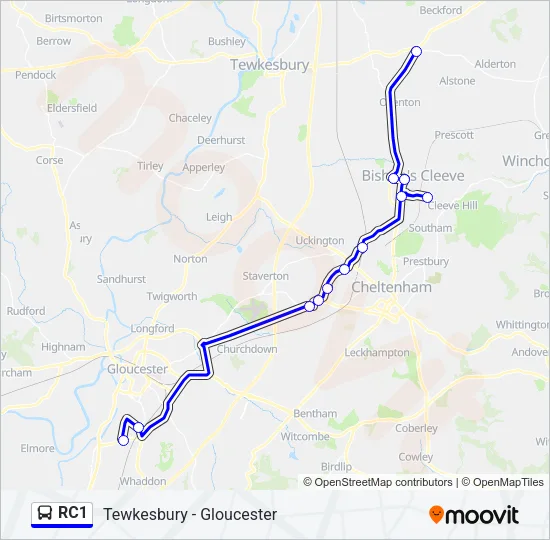 RC1 Bus Line Map