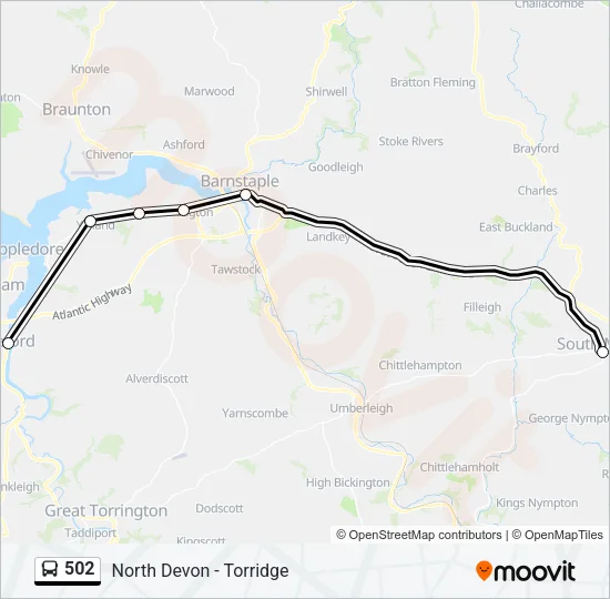 502 Bus Line Map