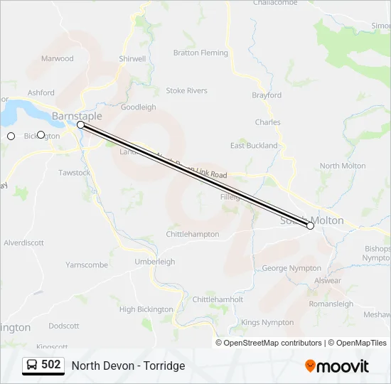 502 Bus Line Map