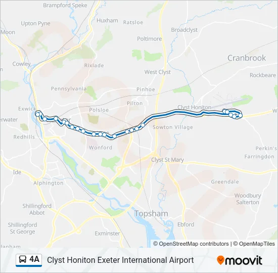 4A Bus Line Map
