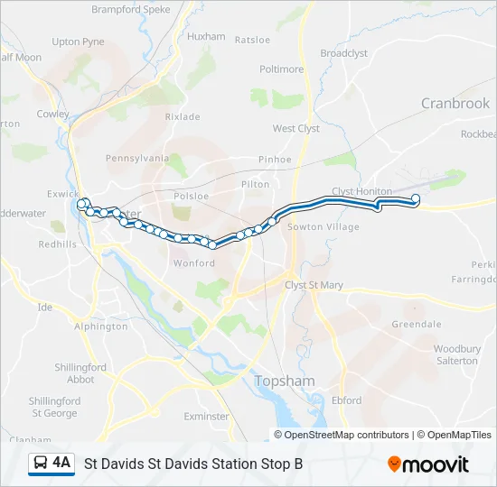 4A Bus Line Map