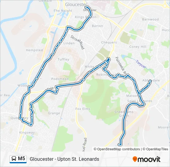 M5 Route: Schedules, Stops & Maps - Whaddon M5 Services (Updated)
