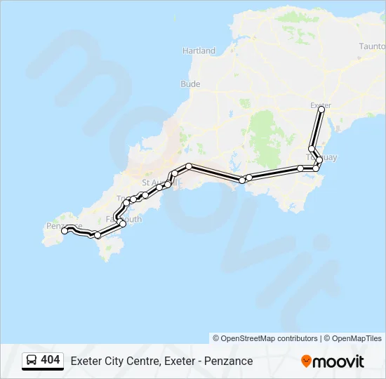 404 Bus Line Map