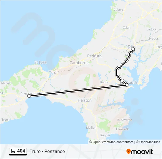 404 Bus Line Map