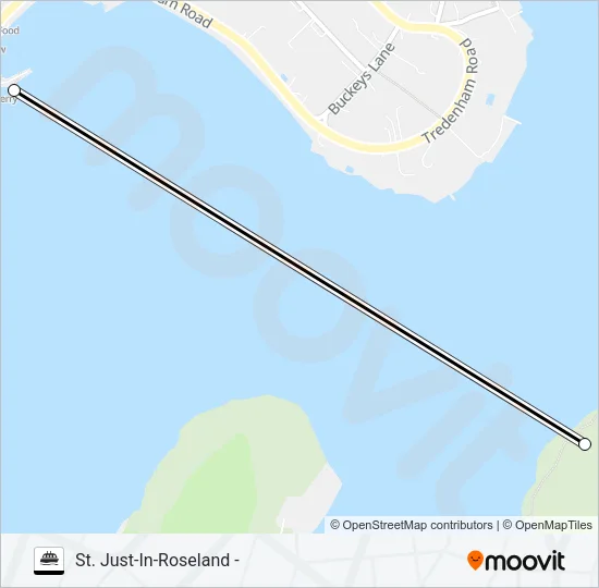 ST MAWES PLACE FERRY Ferry Line Map