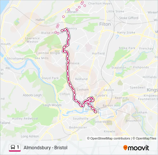 1 Bus Line Map