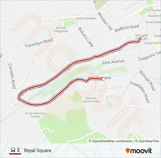 2 Bus Line Map