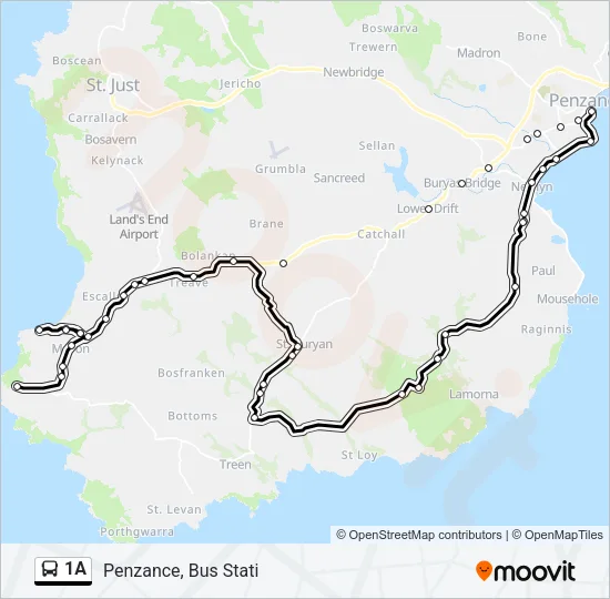 1A Bus Line Map