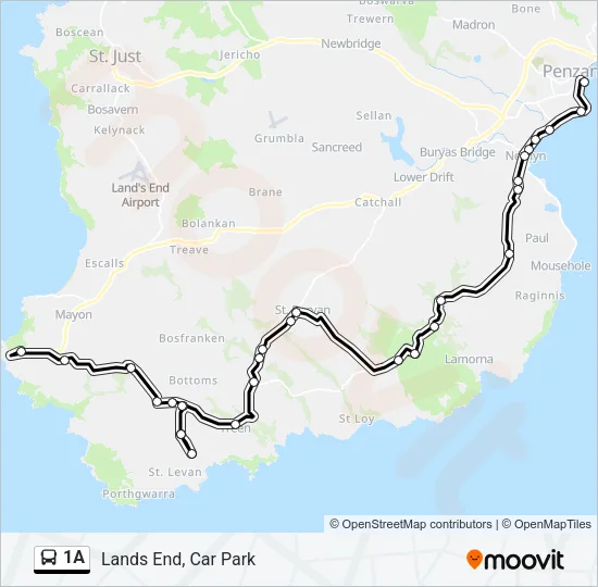 1A Bus Line Map