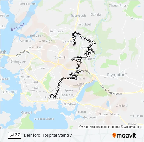 27 Bus Line Map