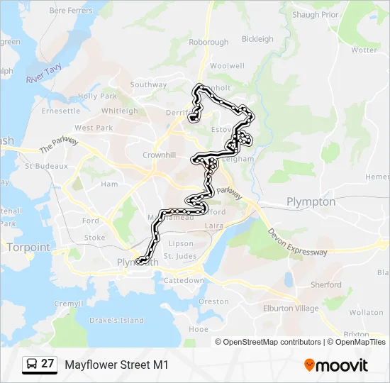 27 Route: Schedules, Stops & Maps - Mayflower Street M1 (Updated)