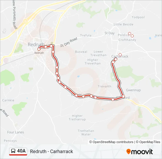 40A Bus Line Map