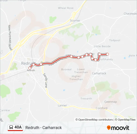 40A Bus Line Map