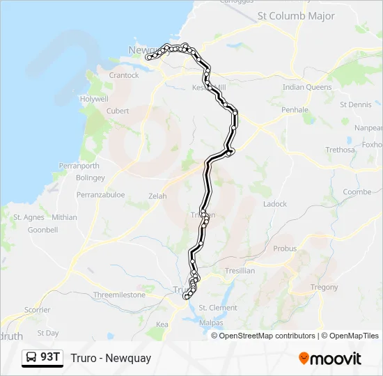 93T Route: Schedules, Stops & Maps - Bus Station (Updated)