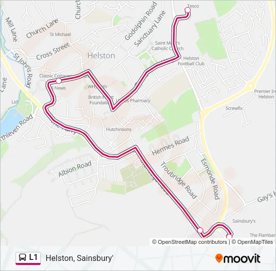 L1 Bus Line Map