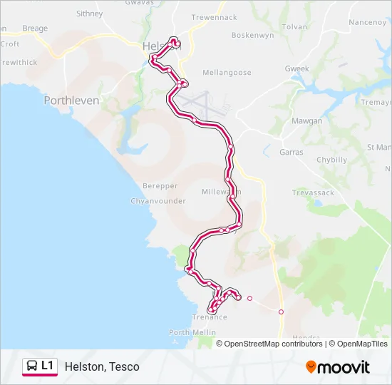 L1 Bus Line Map