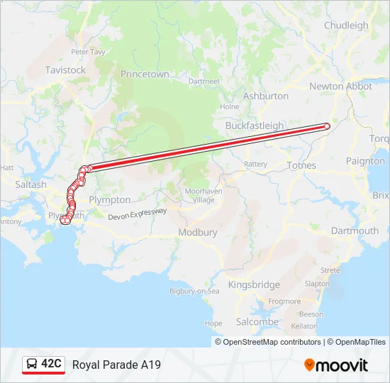42C Bus Line Map