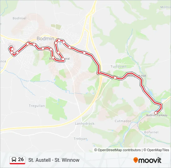 26 Bus Line Map