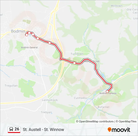 26 Bus Line Map
