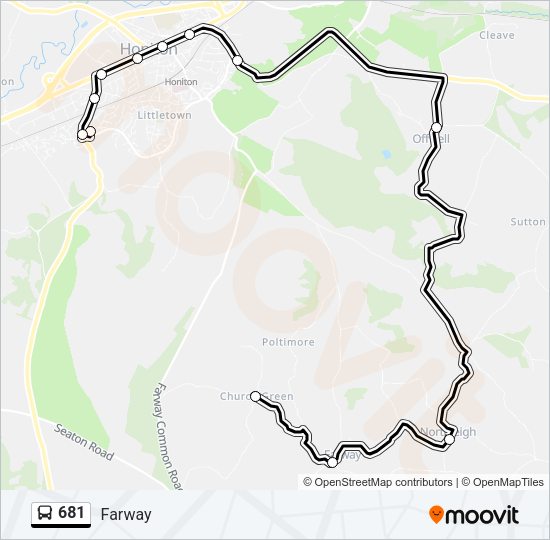 681 Bus Line Map