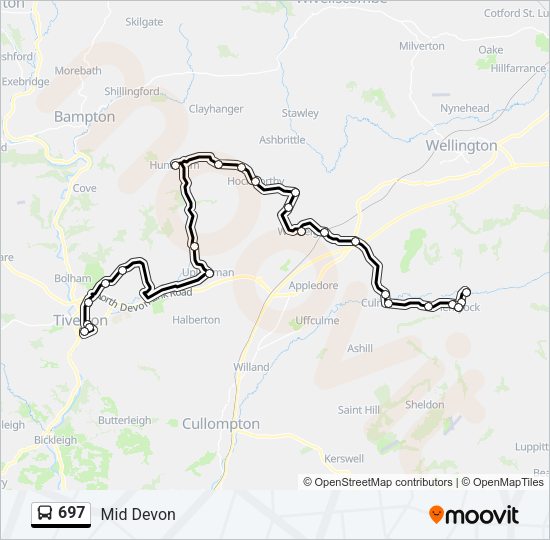 697 Bus Line Map
