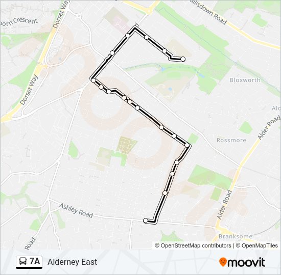 7A Bus Line Map