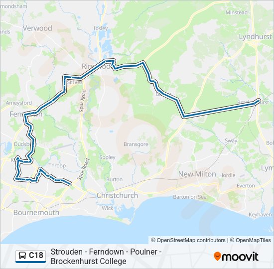 C18 Bus Line Map