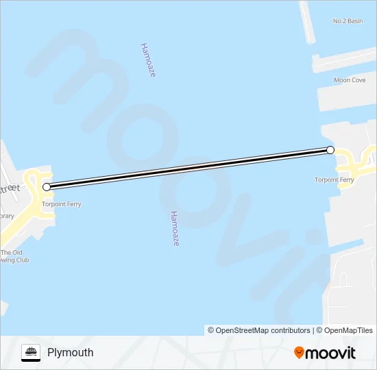 TORPOINT FERRY Ferry Line Map
