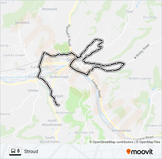 8 Bus Line Map