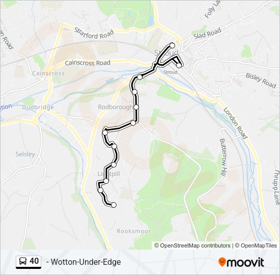 40 Bus Line Map
