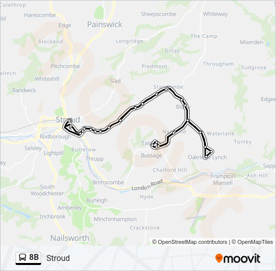 8B Bus Line Map