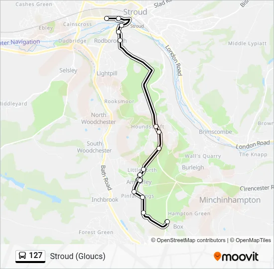 127 Route: Schedules, Stops & Maps - Stroud (Gloucs) (Updated)