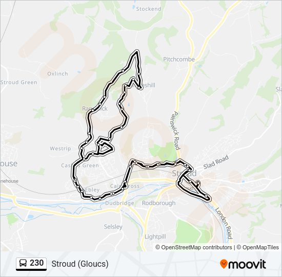 230 Bus Line Map