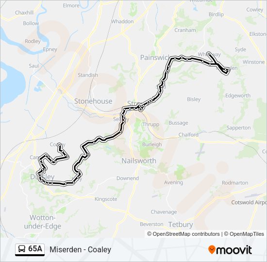 65A Bus Line Map