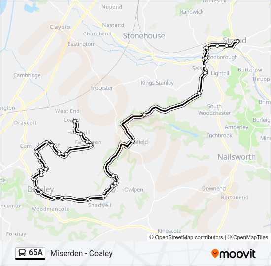 65A Bus Line Map