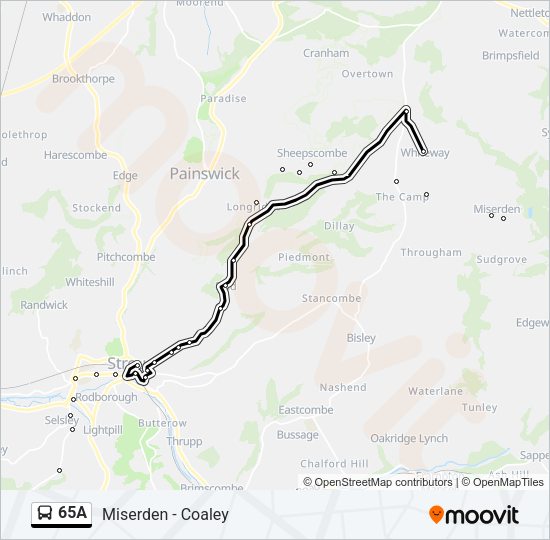 65A Bus Line Map