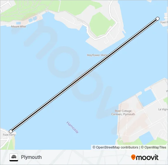 CREMYLL FERRY Ferry Line Map