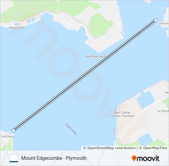 CREMYLL FERRY ferry Line Map