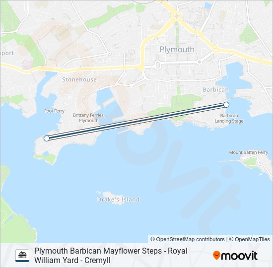 Royal William Yard Map Plymouth Barbican Ferry Route: Schedules, Stops & Maps - Barbican (Updated)