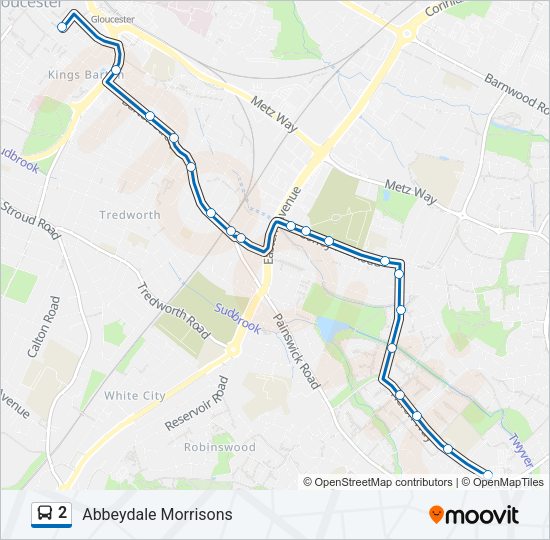 2 Bus Line Map