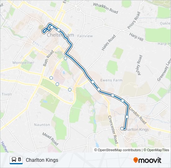 b Route Schedules, Stops & Maps Charlton Kings (Updated)