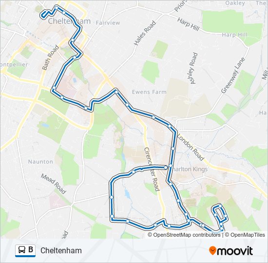 b Route Schedules, Stops & Maps Cheltenham (Updated)