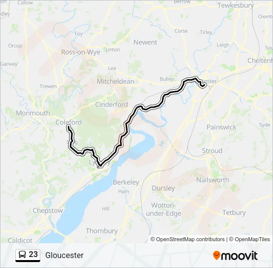 23 Bus Line Map