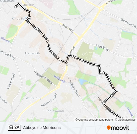 2A Bus Line Map