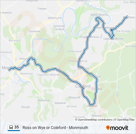 35 Bus Line Map